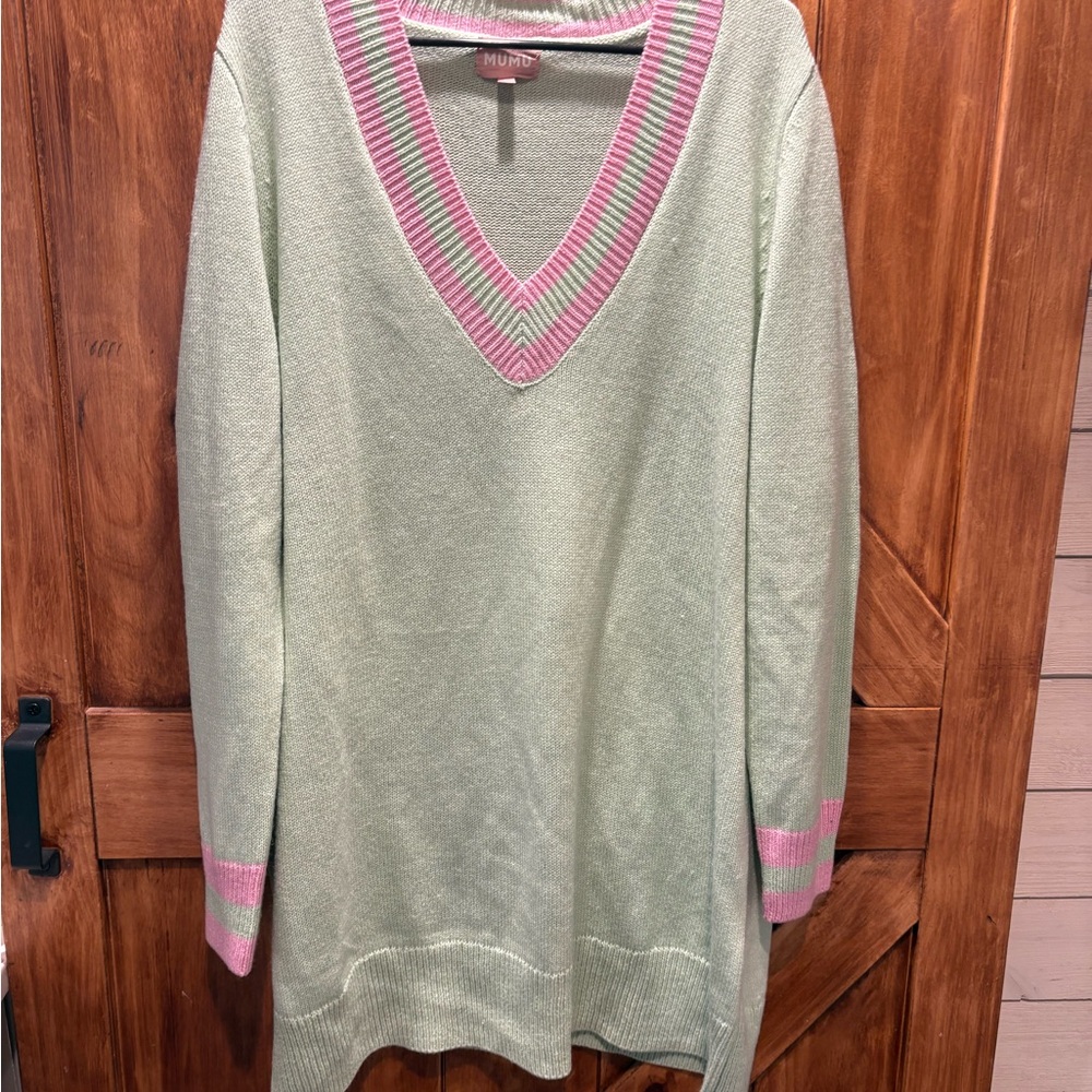 Show Me Your MuMu Pastel V-Neck Sweater Dress